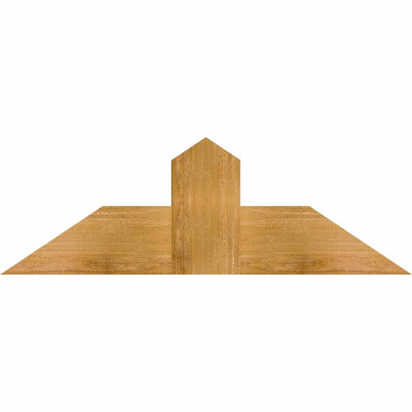 Ekena Millwork Portland Rough Sawn Timber Gable Bracket, Western Red Cedar, 36"W x 12"H x 6"D x 6"F, 8/12 Pitch GBW036X12X0606POR00RWR - main
